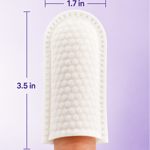 Pet Dog Cat Dental Finger Wipes | 50 Pack | Scented Tooth Cleaning | Remove Plaque & Freshens Breathe