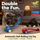 Interactive Cat Toy Ball - Automatic Interactive Cat Toys for Indoor Cats with 3 Tails, 2 Speeds Rechargeable Cat Enrichment Toys for Small/Medium/Large Cats to Keep Them Busy(